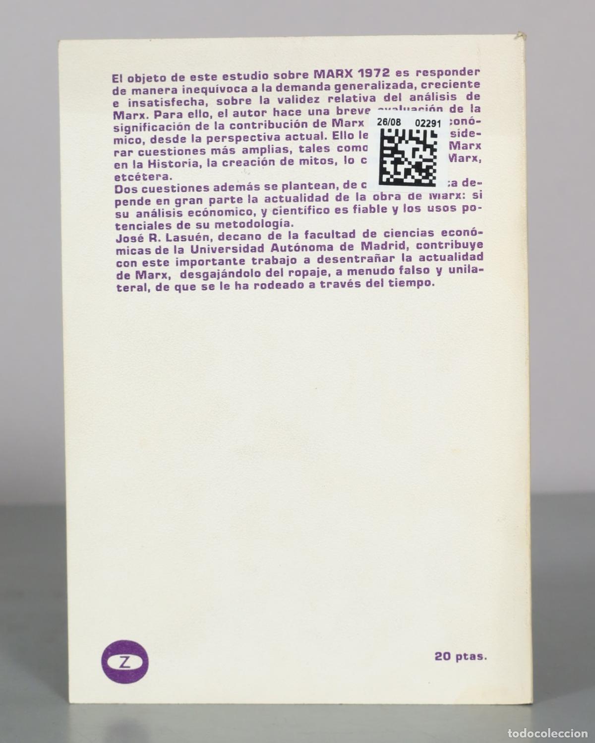 Libros de segunda mano: Marx - Jos&eacute; Ram&oacute;n Lasu&eacute;n - Editorial Zero - Foto 2