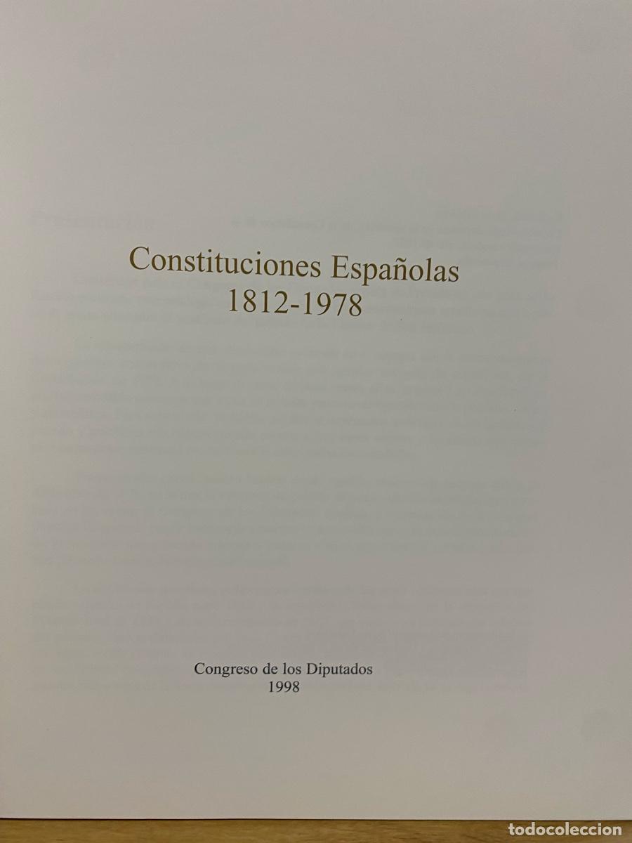 Libros de segunda mano: CONSTITUCIONES ESPAOLAS 1812-1978, CONGRESO DE LOS DIPUTADOS 1998