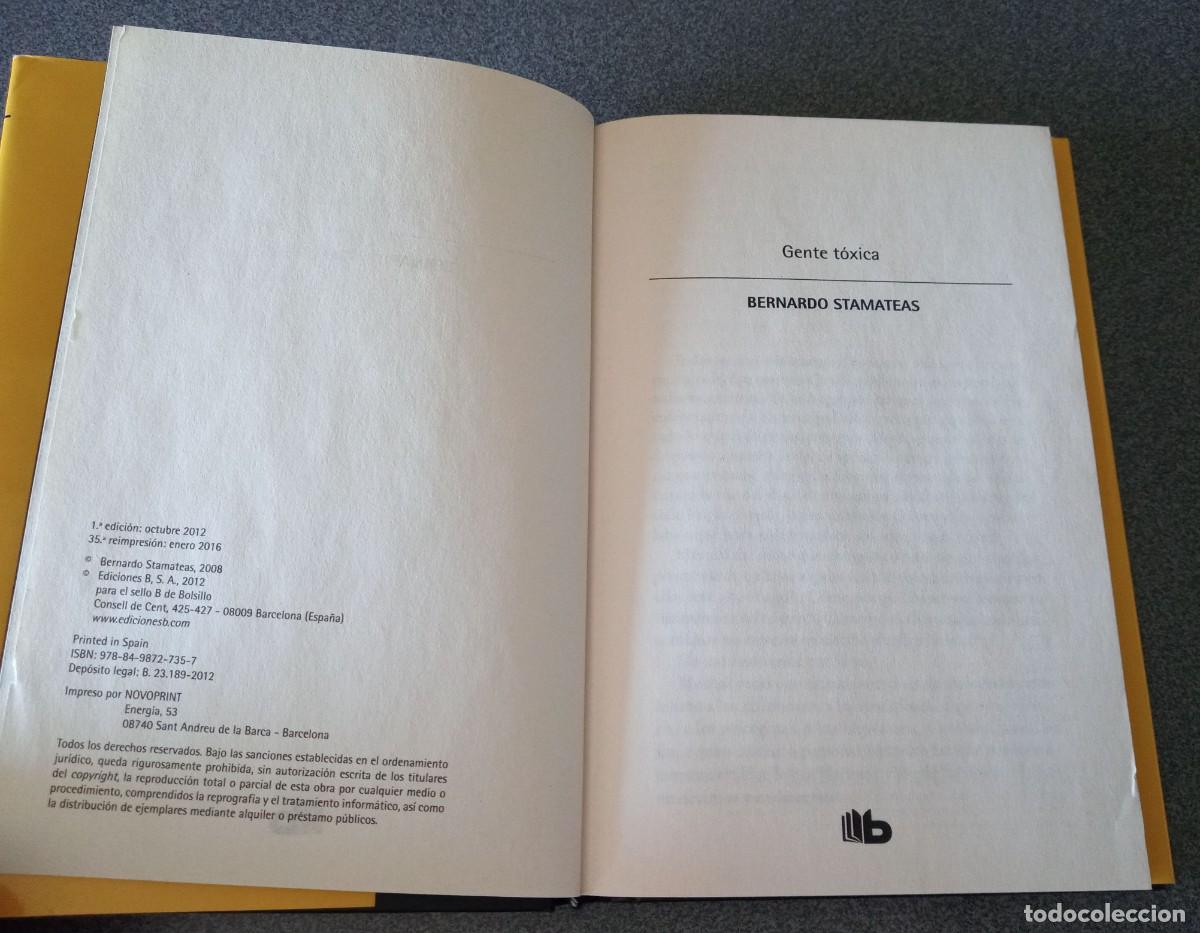 Libros de segunda mano: Gente T&oacute;xica Bernardo Stamateas - Foto 3