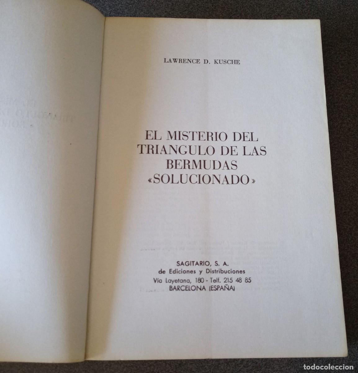 Libros de segunda mano: El Misterio De Tri&aacute;ngulo De Las Bermudas Solucionado Lawrence David Kusche - Foto 4