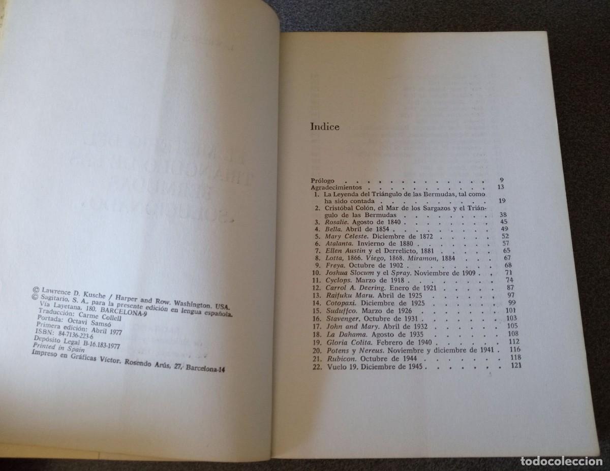 Libros de segunda mano: El Misterio De Tri&aacute;ngulo De Las Bermudas Solucionado Lawrence David Kusche - Foto 5