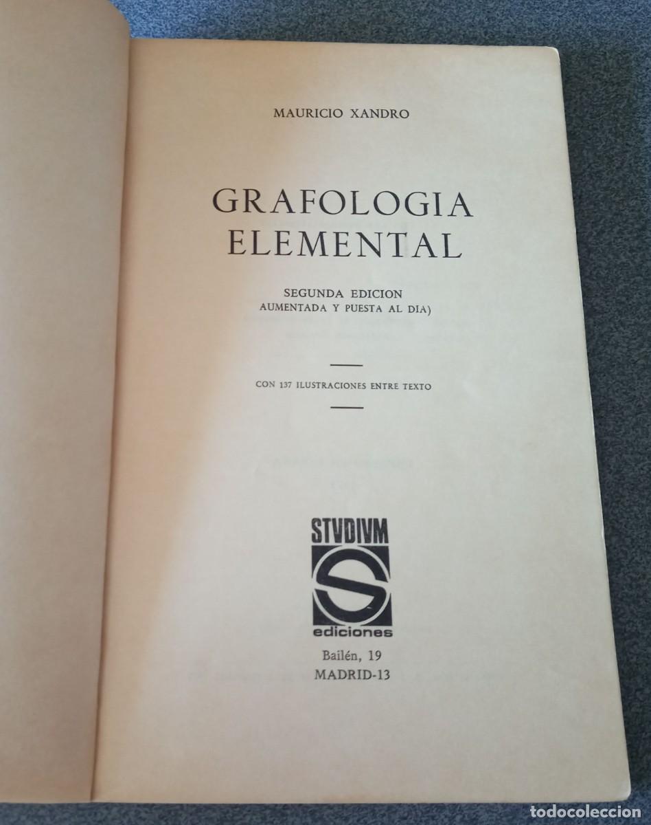 Libros de segunda mano: Grafolog&iacute;a Elemental Mauricio Xandr&oacute; - Foto 4