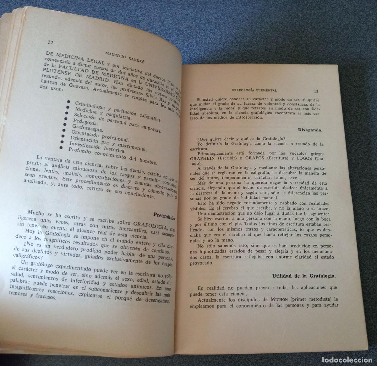 Libros de segunda mano: Grafolog&iacute;a Elemental Mauricio Xandr&oacute; - Foto 8