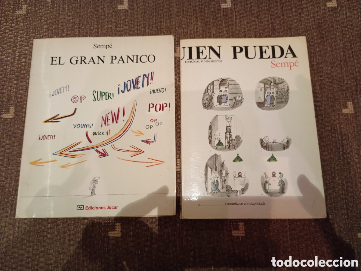 Libros de segunda mano: El gran p&aacute;nico y s&aacute;lvese quien pueda de Sempe. 2 unidades juntas