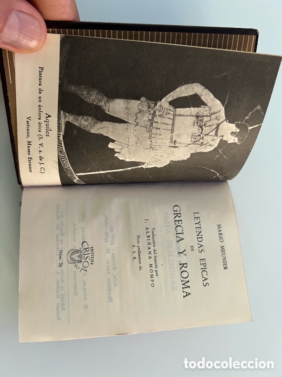 Libros de segunda mano: Leyendas Epicas de Grecia y Roma. Mario Meunier. Crisol numero 26