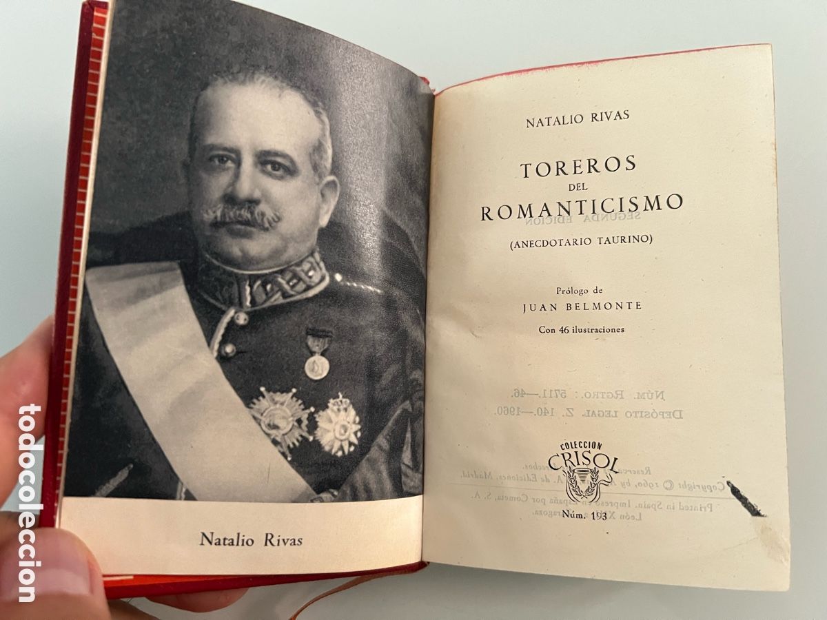 Libros de segunda mano: Toreros del Romanticismo. Natalio Rivas. Crisol numero 193.