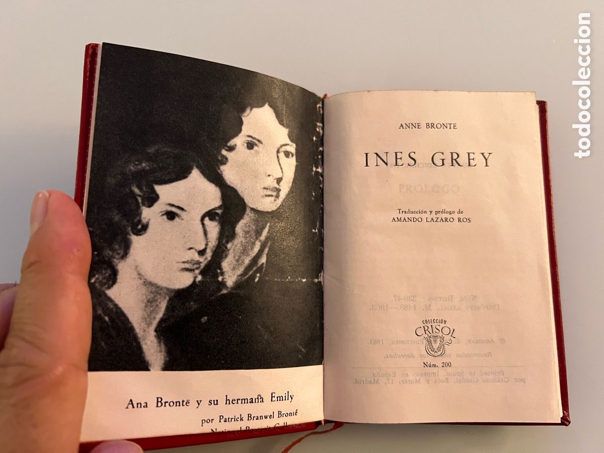 Libros de segunda mano: Ines Grey. Anne Bronte. Crisol numero 200.