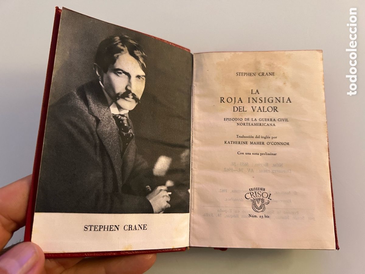 Libros de segunda mano: La roja insignia del valor. Stephen Crane. Crisol numero 25 bis.