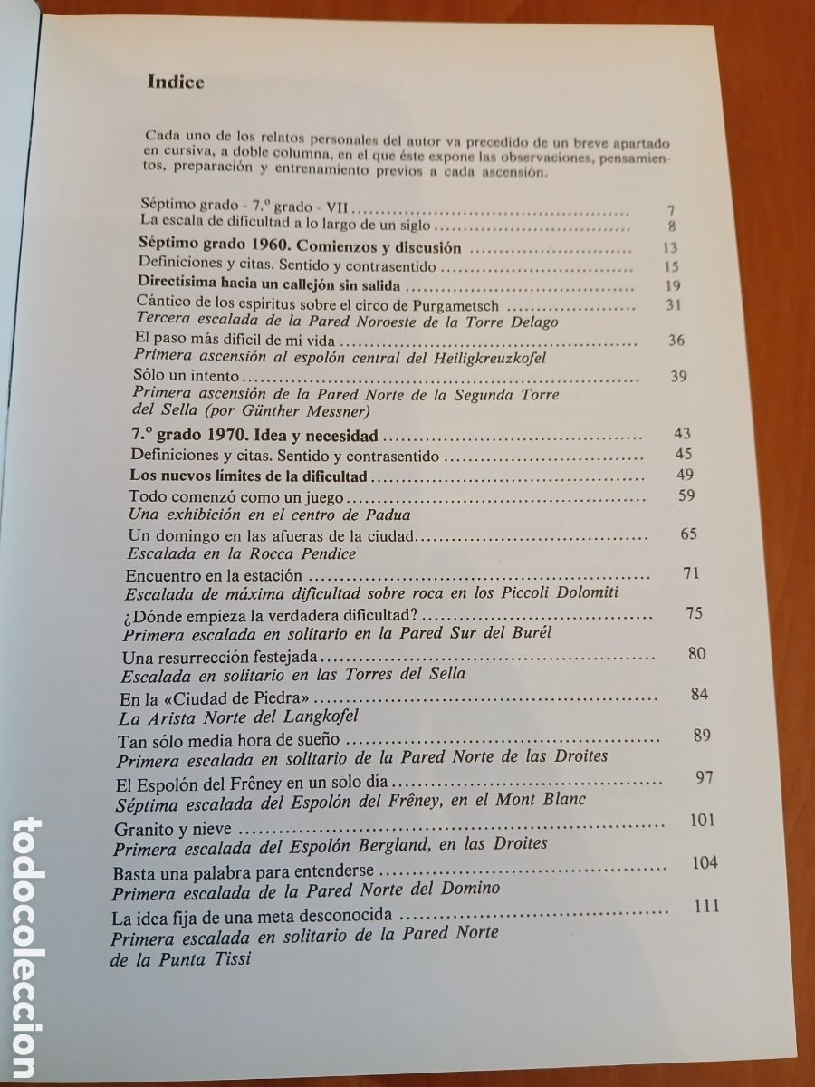 Libros de segunda mano: S&eacute;ptimo Grado. Reinhold Messner. ESCALADA. - Foto 4