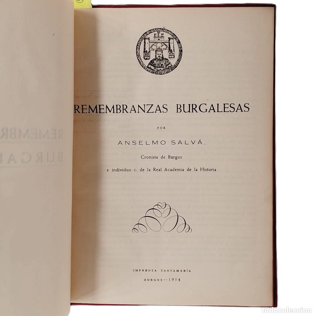 Libros de segunda mano: REMEMBRANZAS BURGALESAS. Salva, Anselmo - Foto 2