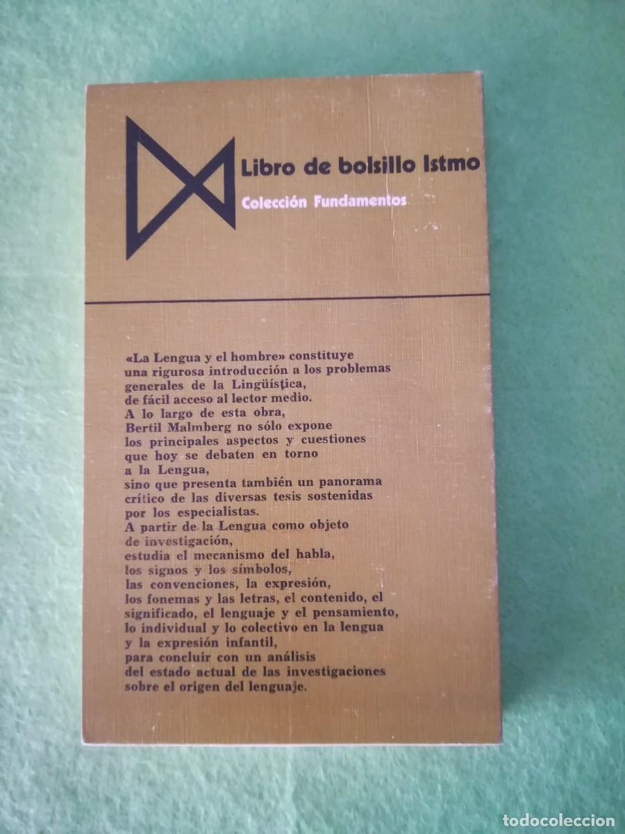 Libros de segunda mano: La lengua y el hombre Bertil Malmberg istmo 1970 - Foto 2