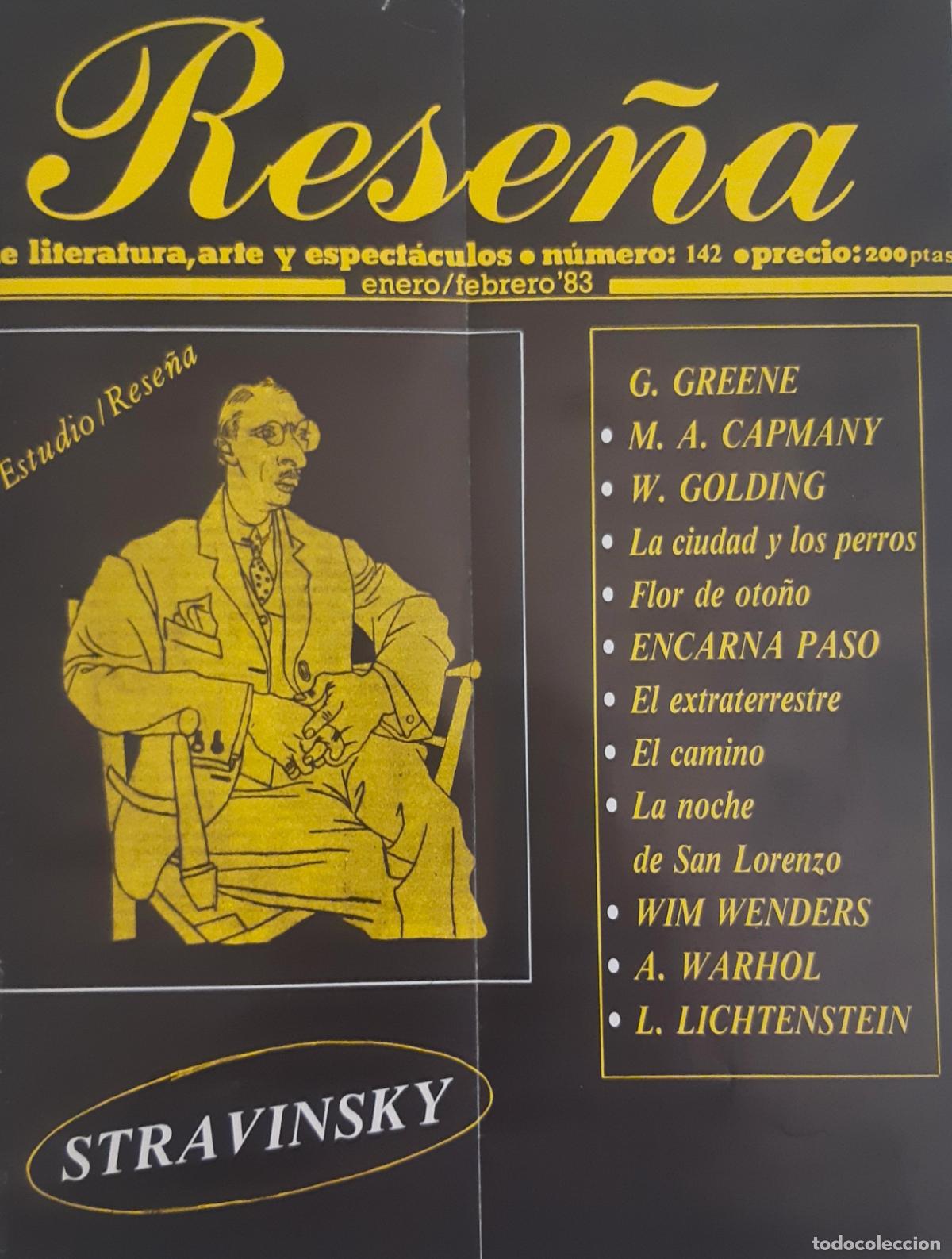 Libros de segunda mano: REVISTA 'RESE&Ntilde;A', ENERO-FEBRERO 1983, A&Ntilde;O XIX, N&ordm; 142, IMPECABLE ESTADO, AGOTADA, DESCATALOGADA