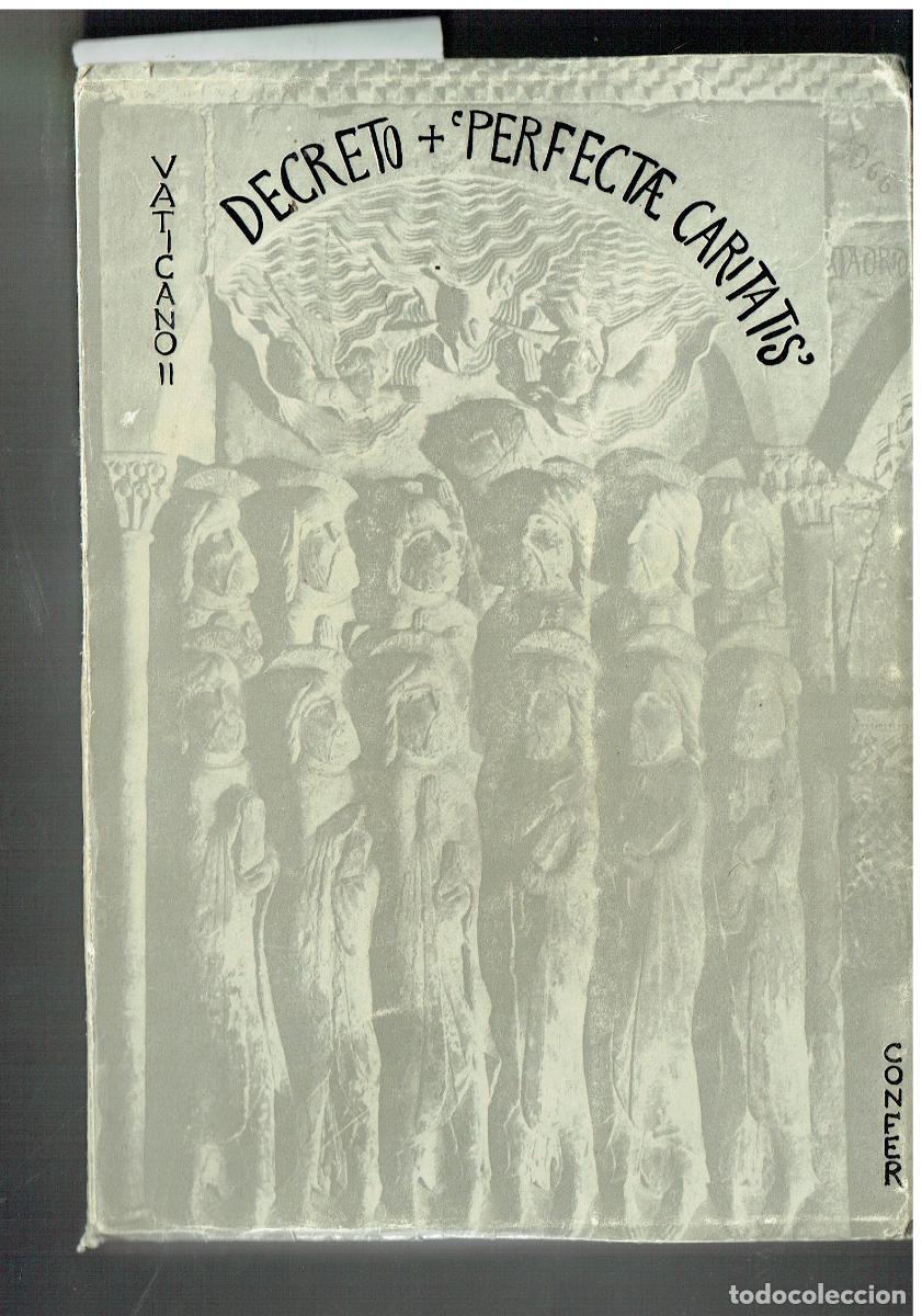 Libros de segunda mano: DECRETO + PERFECTAE CARITATIS. VATICANO II. CONFER, MADRID 1966, (ST/B105)