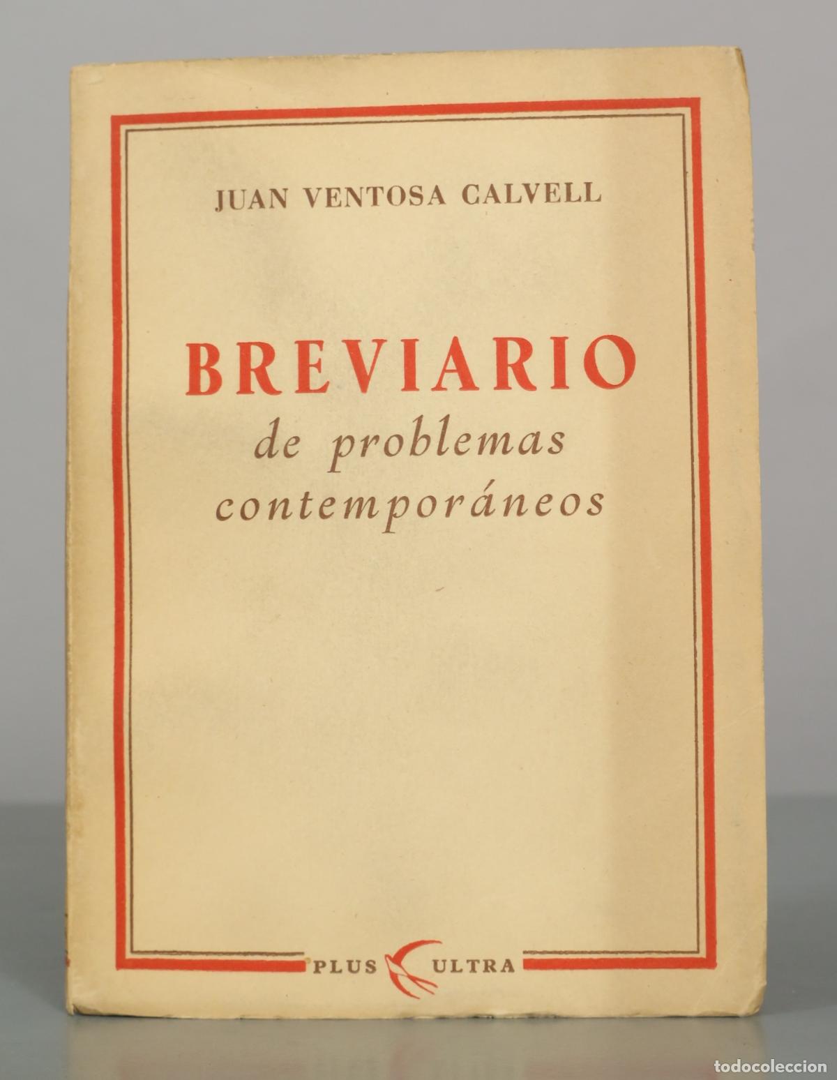 Libros de segunda mano: Breviario de problemas contempor&aacute;neos - Juan Ventosa Calvell - Editorial Plus Ultra
