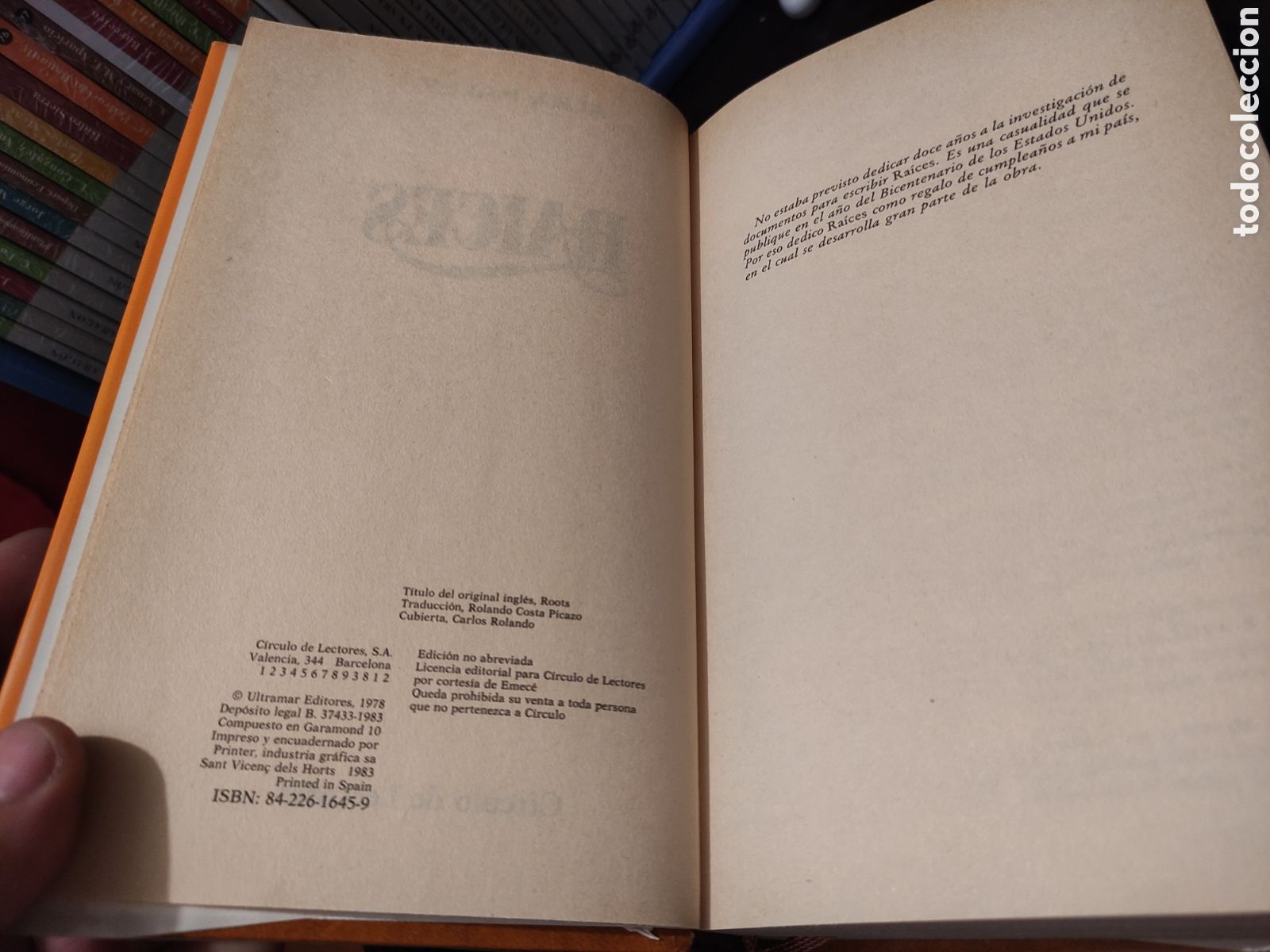 Libros de segunda mano: ALEX HALEY - RAICES - COLECCION Circulo de Lectores - Foto 9