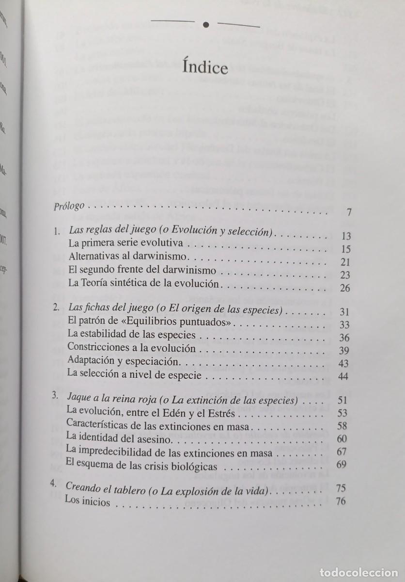 Libros de segunda mano: EL AJEDREZ DE LA VIDA - UNA REFLEXI&Oacute;N SOBRE LA IDEA DE PROGRESO EN LA EVOLUCI&Oacute;N - JORDI AGUST&Iacute;. - Foto 3