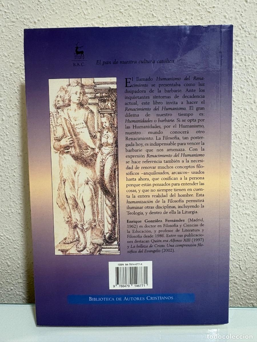 Libros de segunda mano: Gonz&aacute;lez, Enrique: El Renacimiento del Humanismo - Foto 3