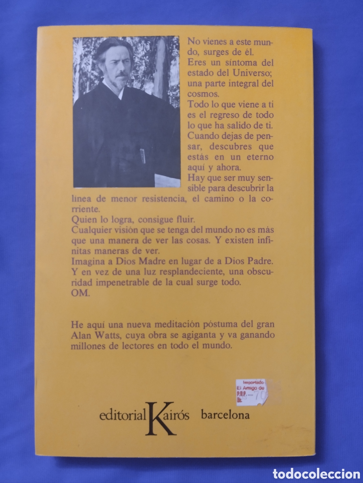 Libros de segunda mano: OM, ALAN WATTS, Editorial KAIROS 1983 - Foto 2