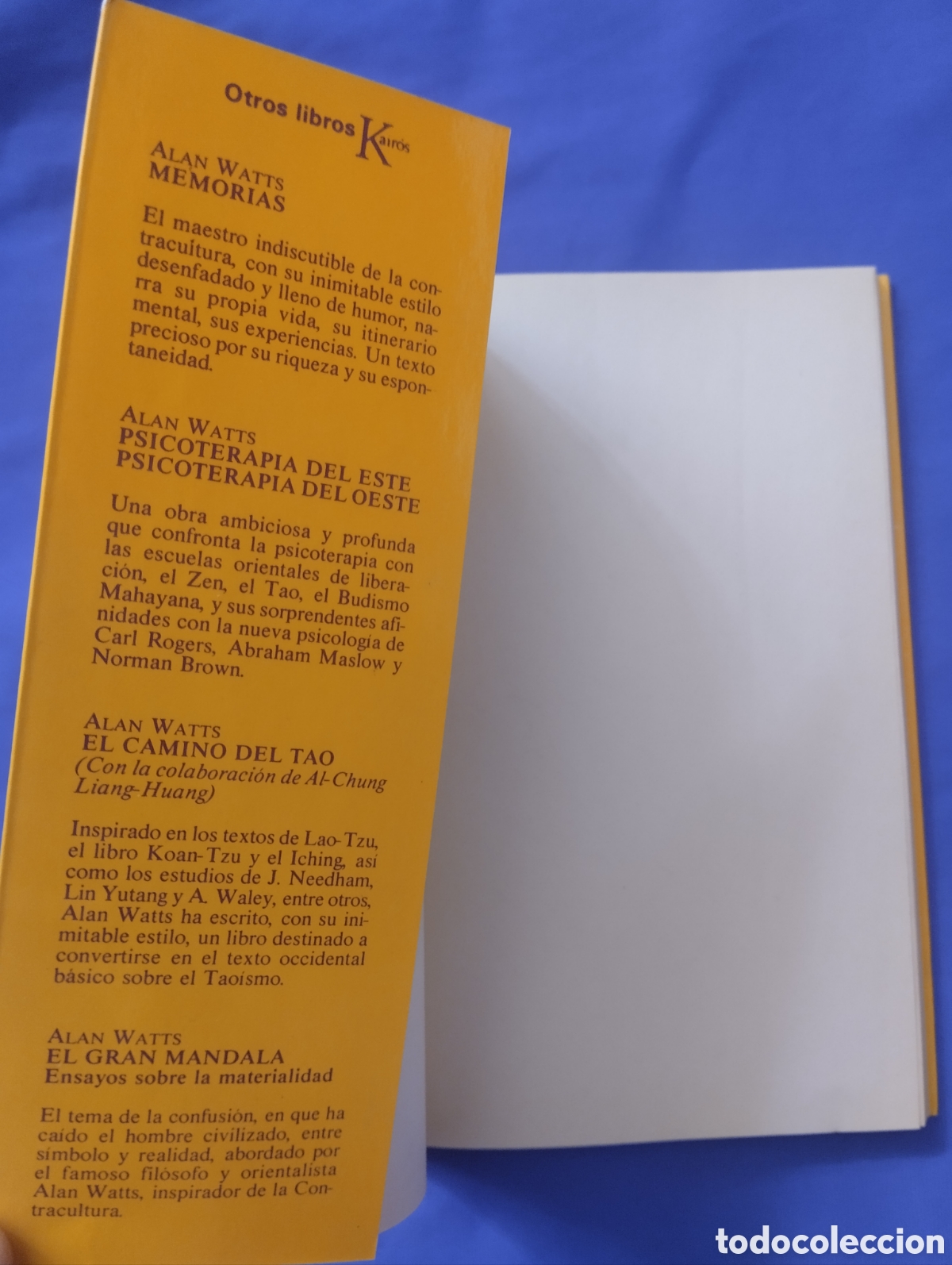 Libros de segunda mano: OM, ALAN WATTS, Editorial KAIROS 1983 - Foto 3