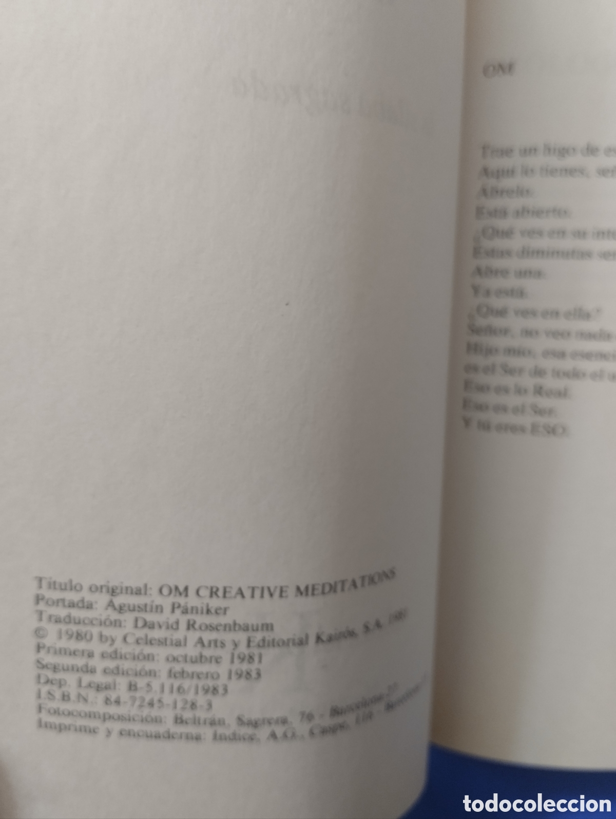 Libros de segunda mano: OM, ALAN WATTS, Editorial KAIROS 1983 - Foto 5