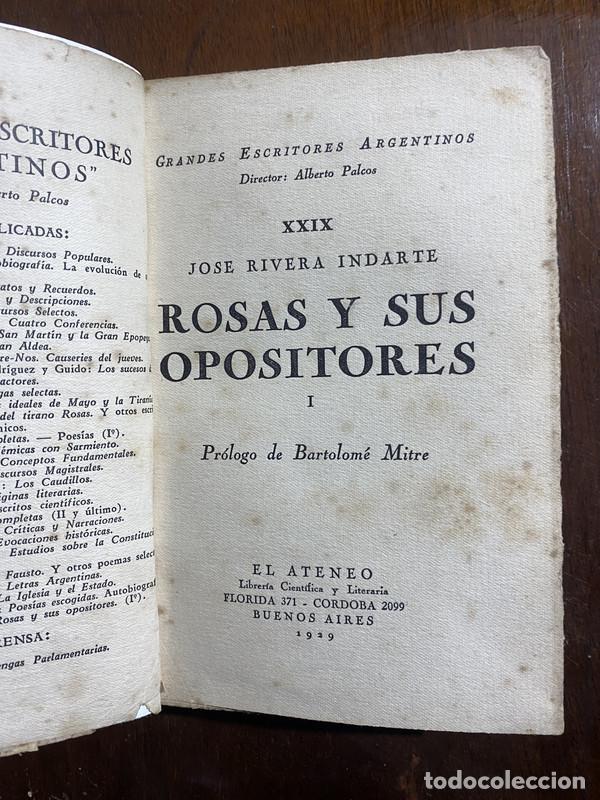 Livros em segunda m&atilde;o: Rosas y sus opositores - Rivera Indarte Jose