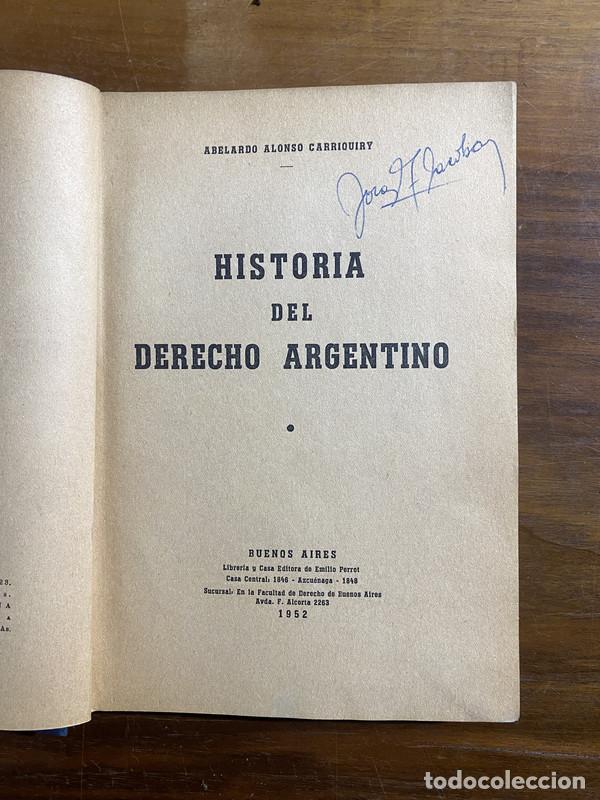 Livros em segunda m&atilde;o: Historia del Derecho Argentino - Carriquiry Abelardo Alonso