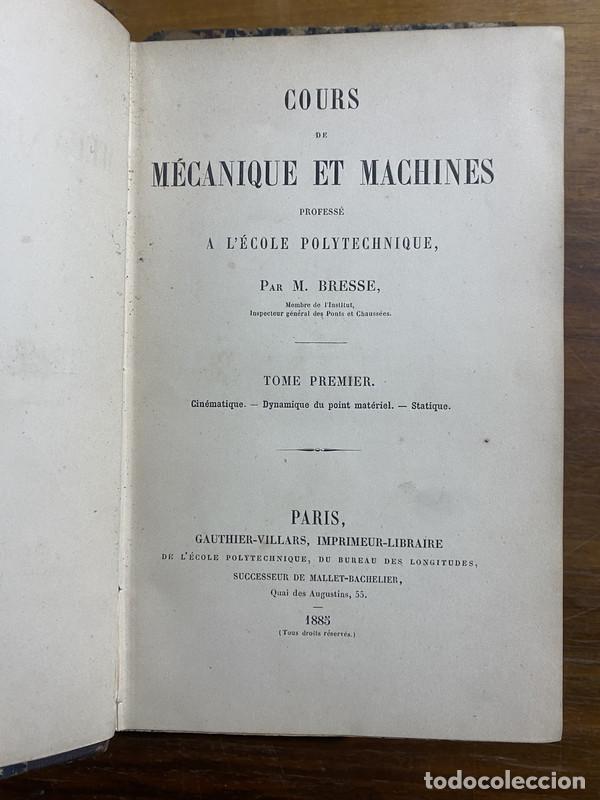 Libros de segunda mano: Cours de Mecanique et Machines - Bresse M. - Foto 2