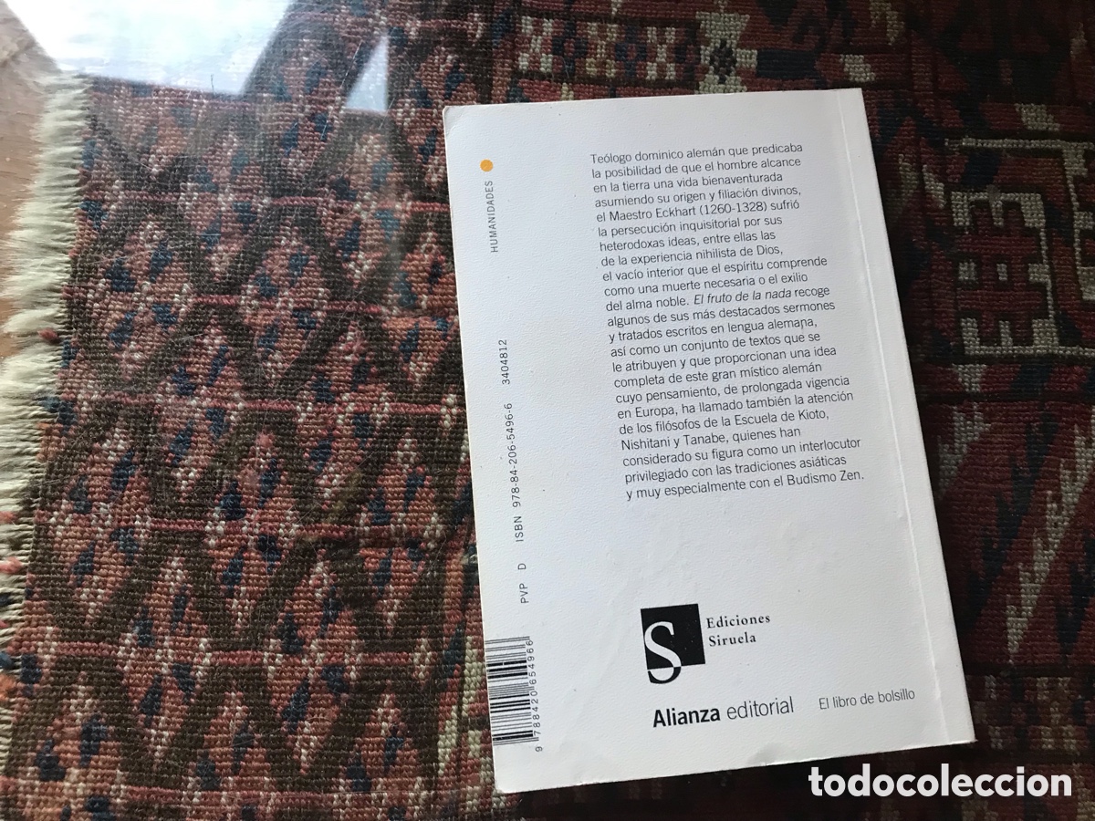Libros de segunda mano: El fruto de la nada. Maestro Eckhart. Alianza. Siruela - Foto 2
