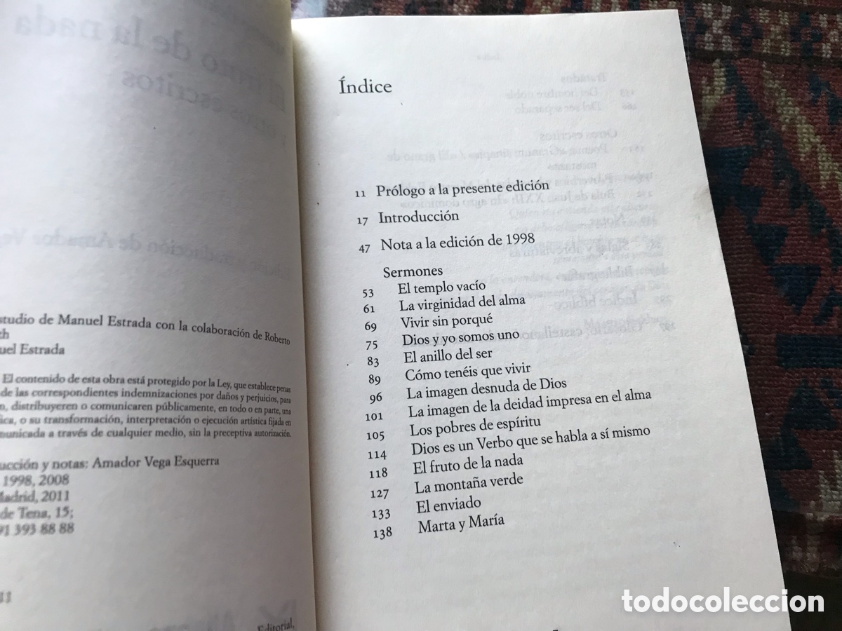 Libros de segunda mano: El fruto de la nada. Maestro Eckhart. Alianza. Siruela - Foto 3