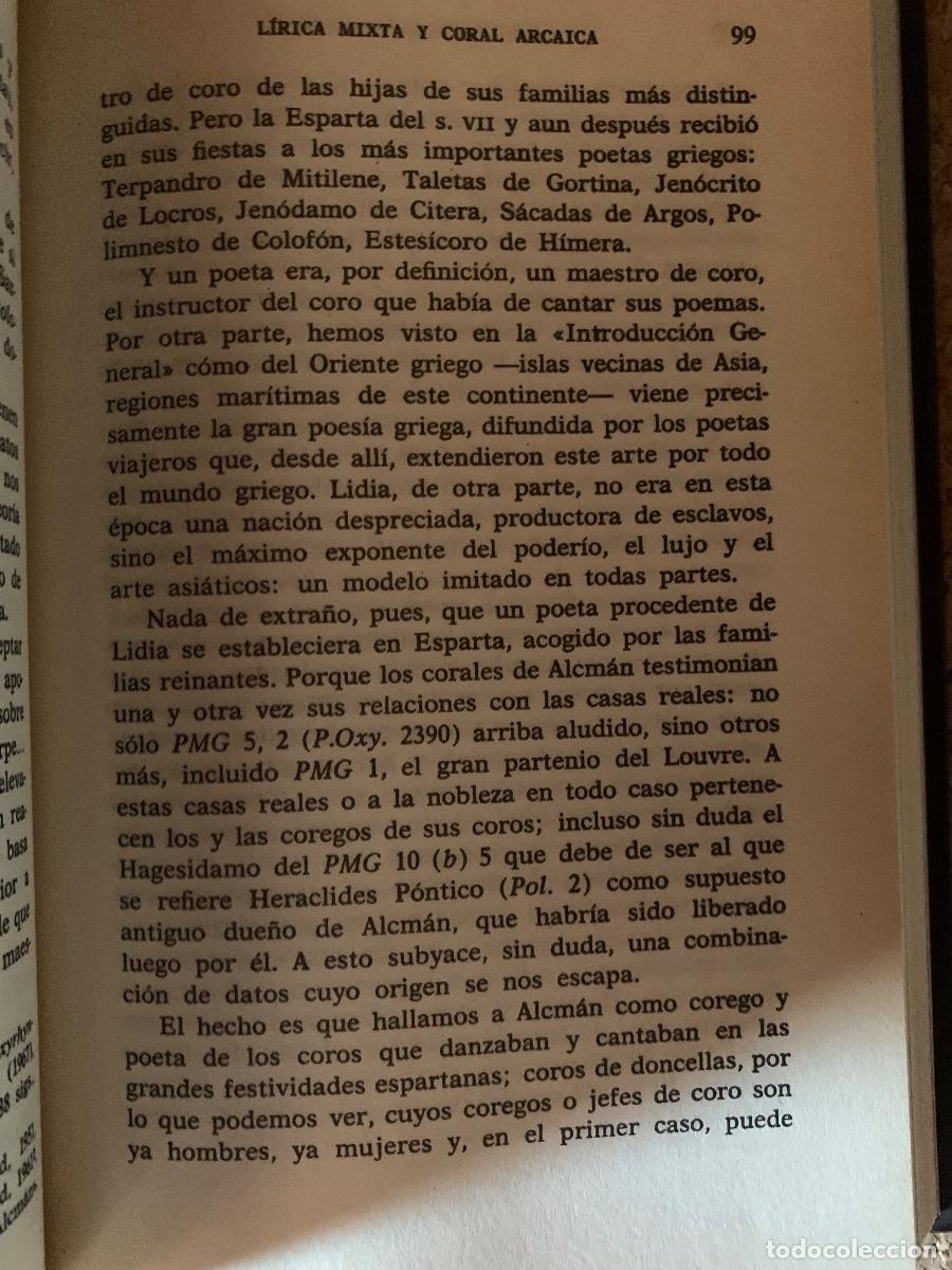Libros de segunda mano: L&iacute;rica Griega Arcaica (Bols 49) - Foto 3