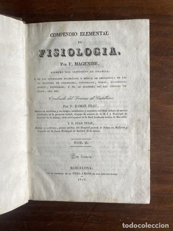 Libros de segunda mano: Compendio Elemental de Fisiologia - Magendie F.