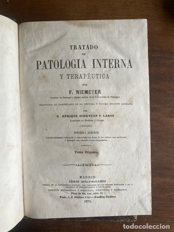 Libros de segunda mano: Tratado de Patologia Interna y Terapeutica - Niemeyer F.
