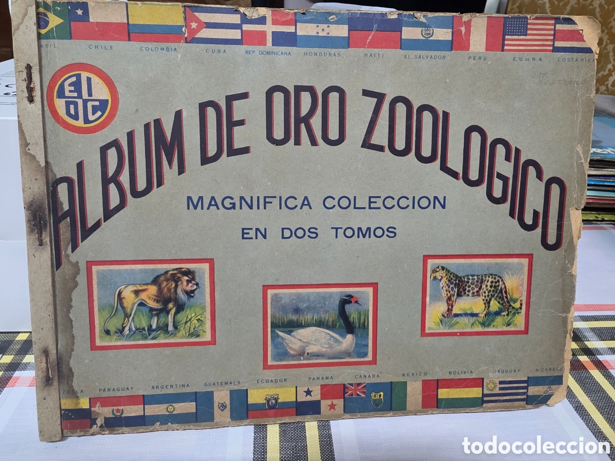 Libros de segunda mano: &Aacute;LBUM DE ORO ZOOL&Oacute;GICO - 2 TOMOS EST&Aacute; COMPLETO 600 CROMOS
