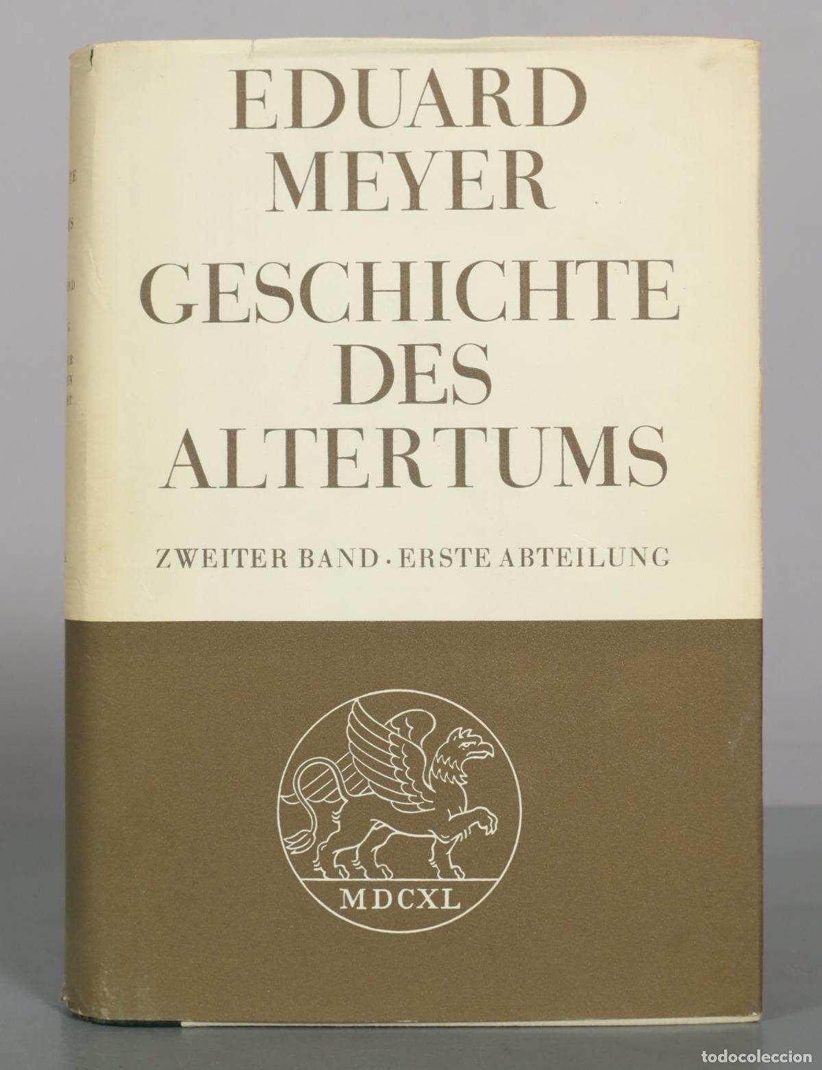 Libros de segunda mano: Geschichte des Altertums. Zweiter Band, erste Abteilung. Eduard Meyer - J.G. Cotta'sche Buchhandlung