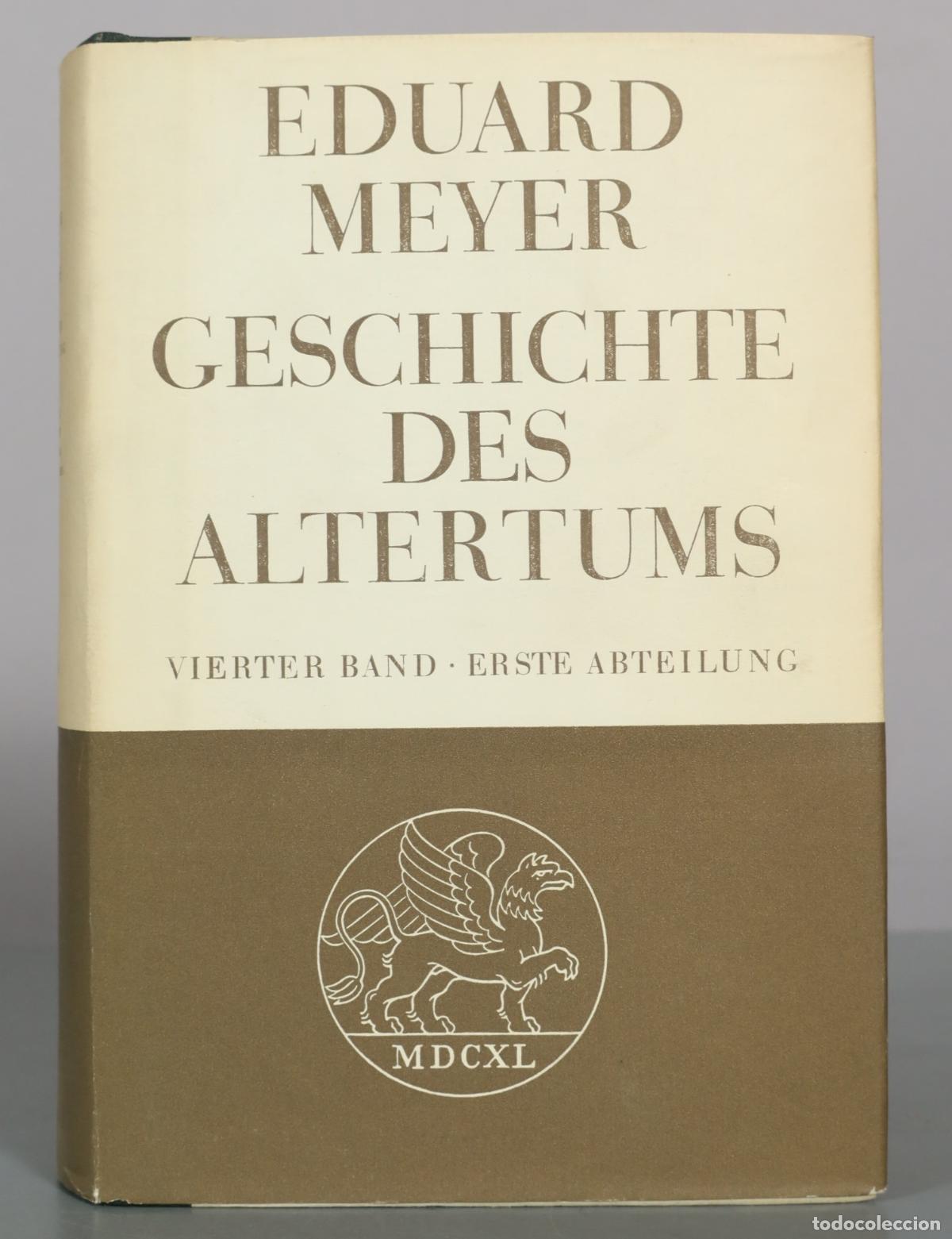 Libros de segunda mano: Geschichte des Altertums - Vierter Band - Erste Abteilung - Eduard Meyer - J.G. Cotta'sche