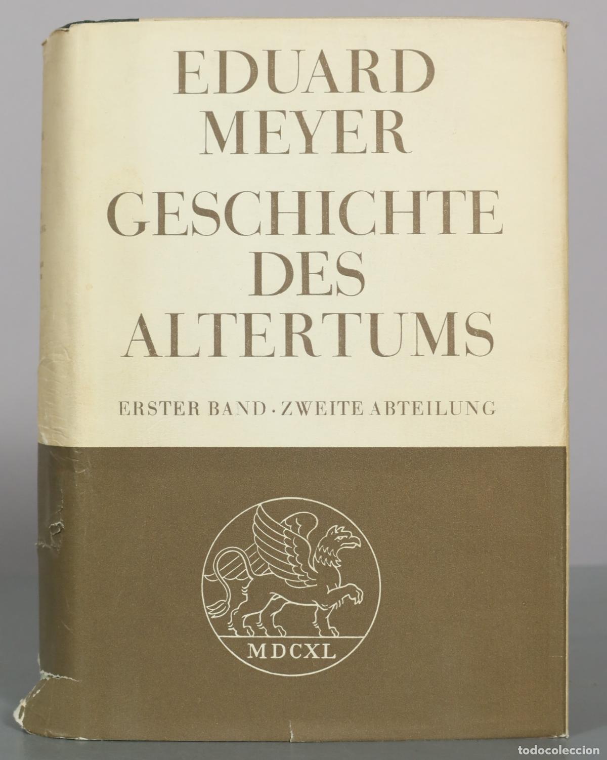 Libros de segunda mano: Geschichte des Altertums - Erster Band. Zweite Abteilung - Eduard Meyer