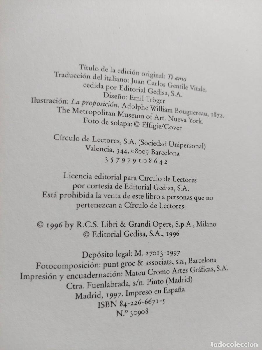 Libros de segunda mano: Te amo Autor: Francesco Alberoni - Foto 4