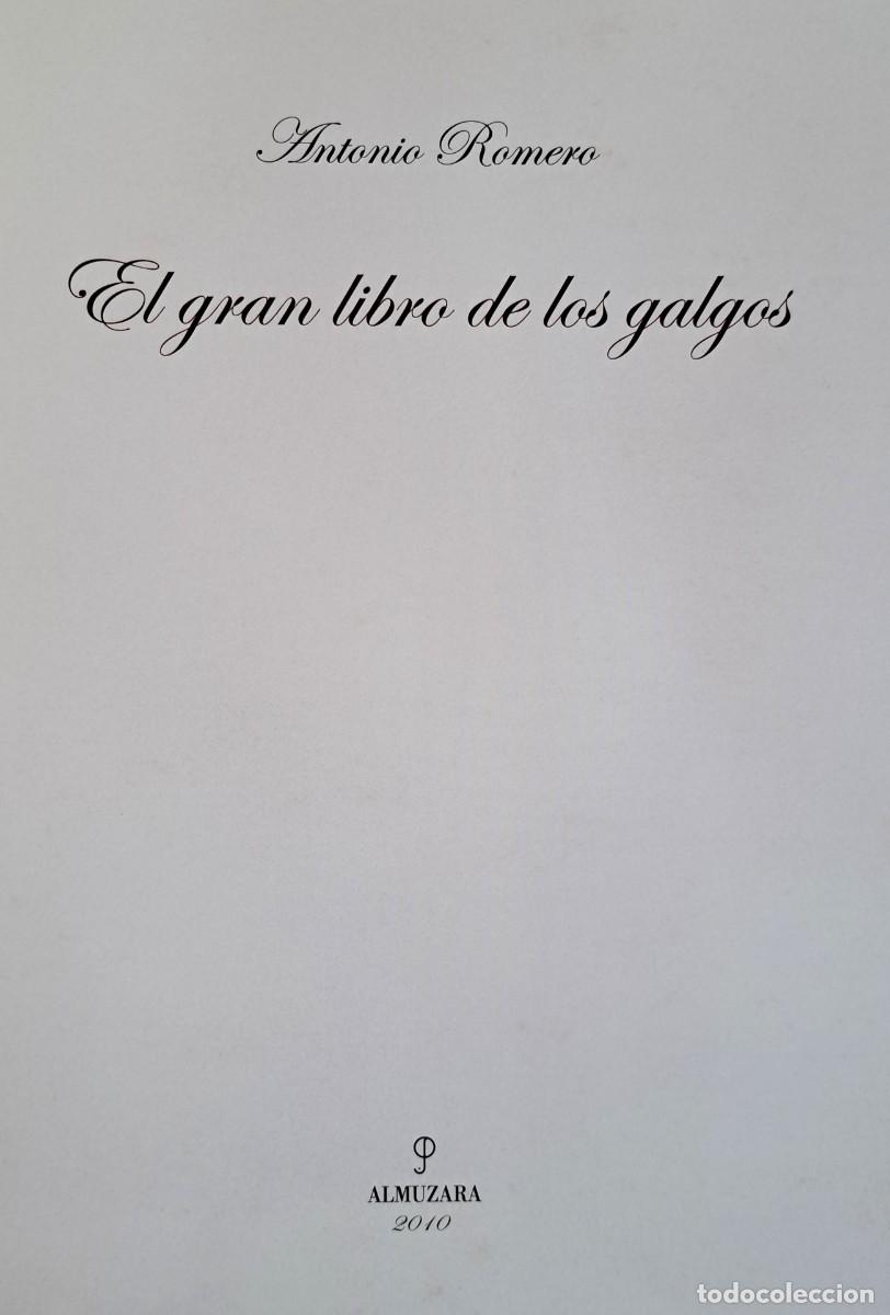 Libros de segunda mano: El gran libro de los galgos. Caza. Perros. - Foto 2