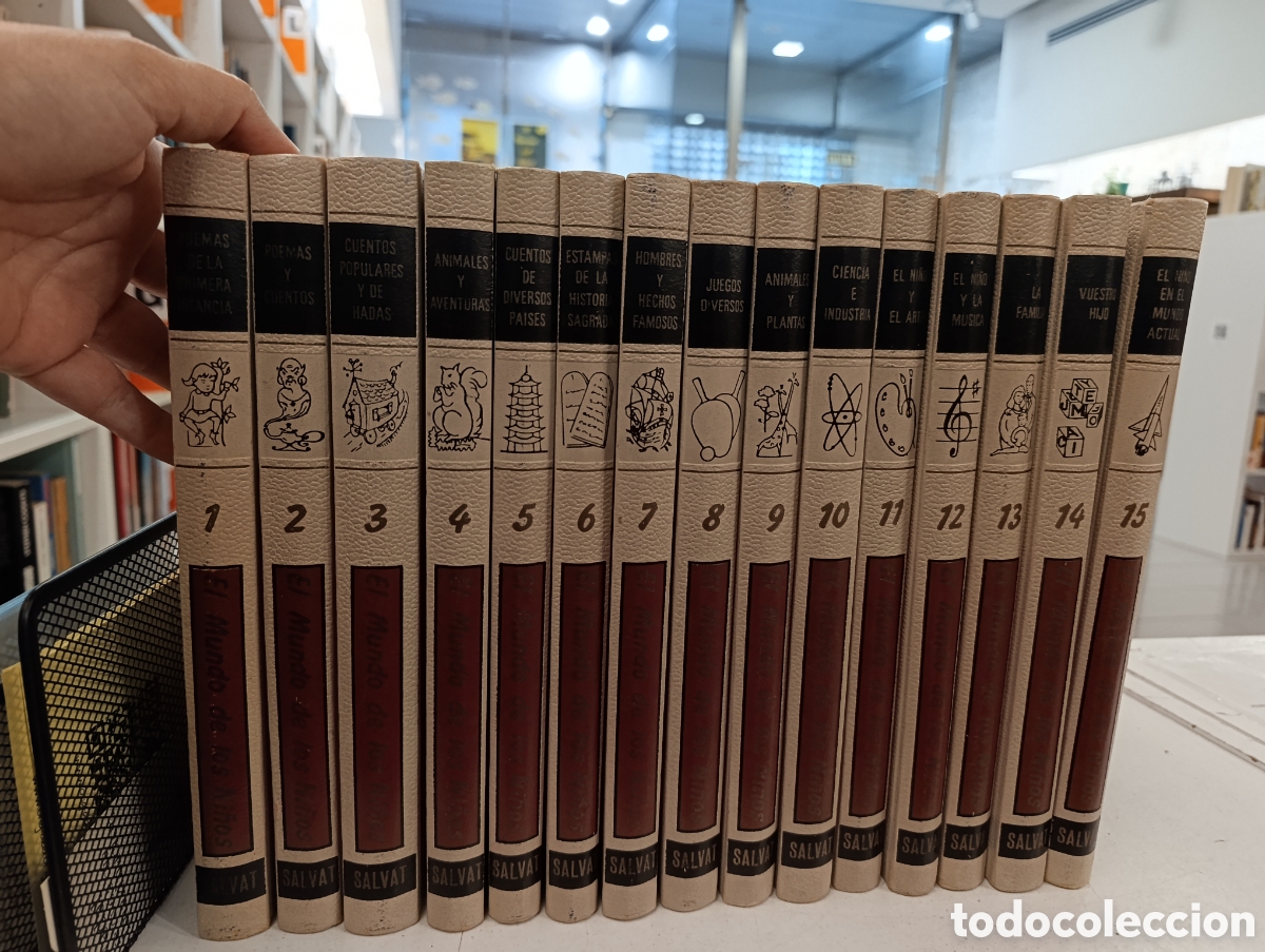 Libros de segunda mano: ENCICLOPEDIA EL MUNDO DE LOS NI&Ntilde;OS - SALVAT EDICI&Oacute;N 1965 - COMPLETA 15 VOLUMENES