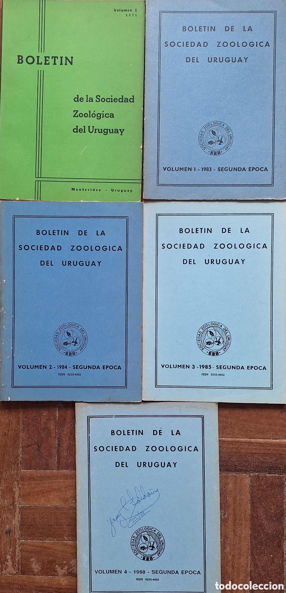 Libros de segunda mano: 5 BOLETIN SOCIEDAD ZOOLOGICA DEL URUGUAY 1971-1988
