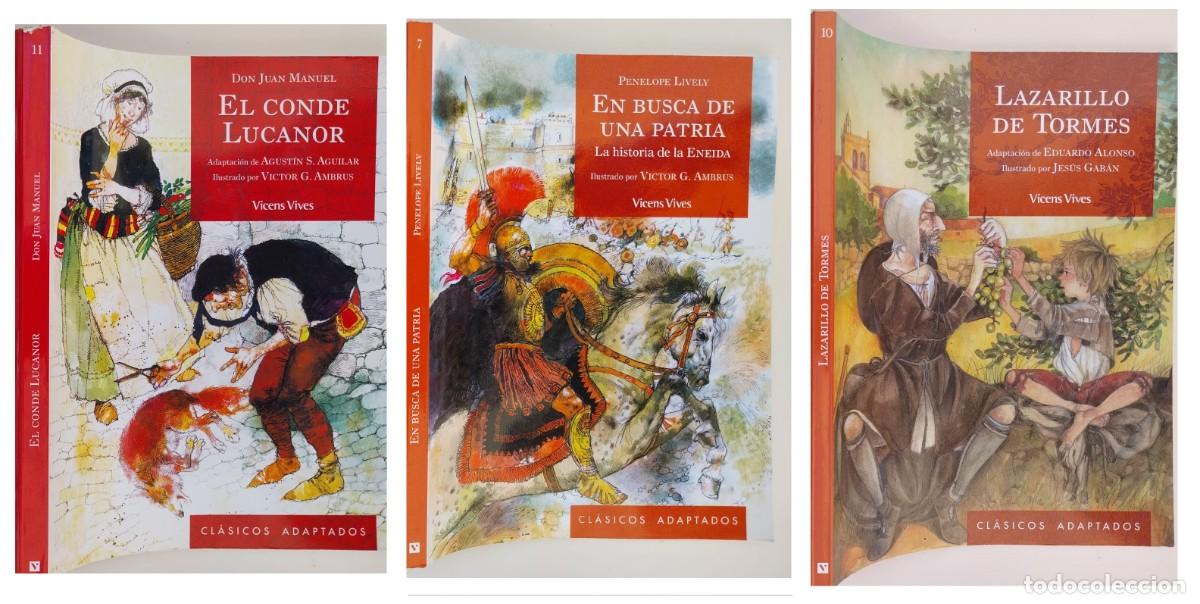 Libros de segunda mano: CLASICOS ADAPTADOS - 3 LIBROS publicados por Vicens Vives en 2008