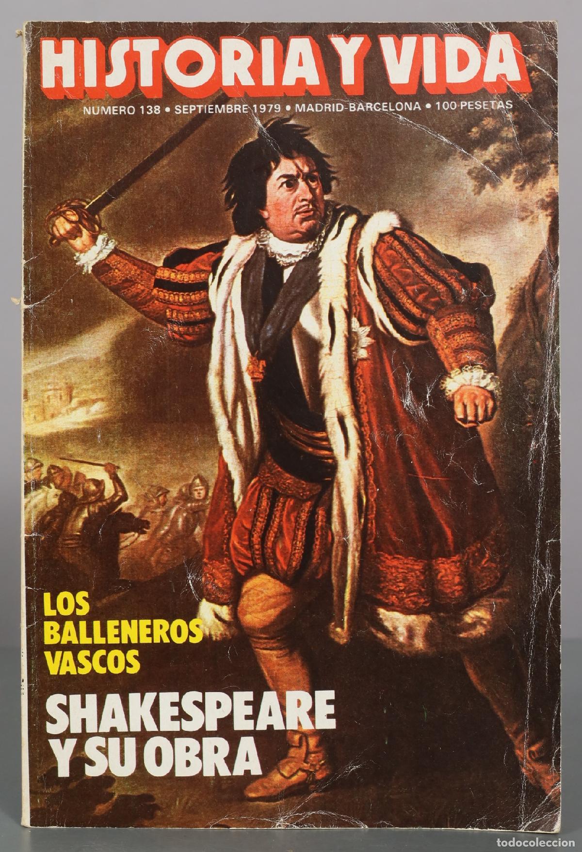 Libros de segunda mano: Revista Historia y Vida - N&uacute;mero 138 - Shakespeare y su obra - Los balleneros vascos