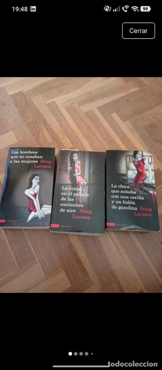 Libros de segunda mano: Lote de tres Libros Stieg Larsson