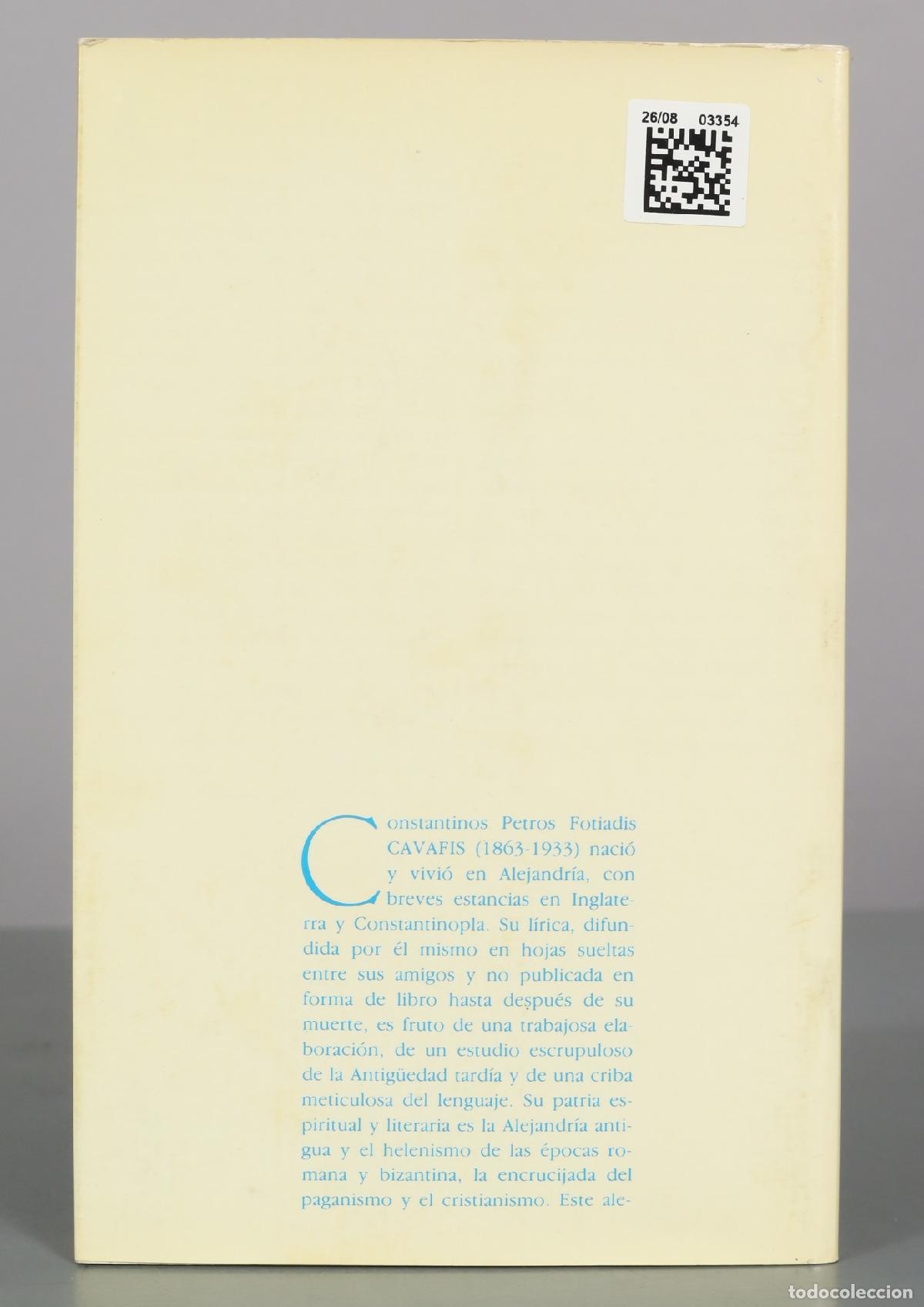 Libros de segunda mano: Poes&iacute;a completa - C. P. Cavafis - Alianza Editorial - Foto 2
