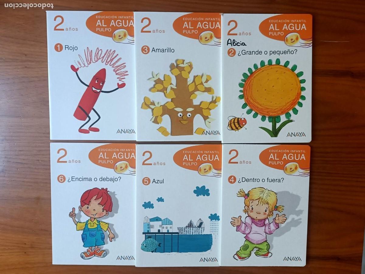 Libros de segunda mano: JUEGO DE 6 LIBROS EDUCACI&Oacute;N, INFANTIL AL AGUA PULPO. 2 A&Ntilde;OS NUEVOS.