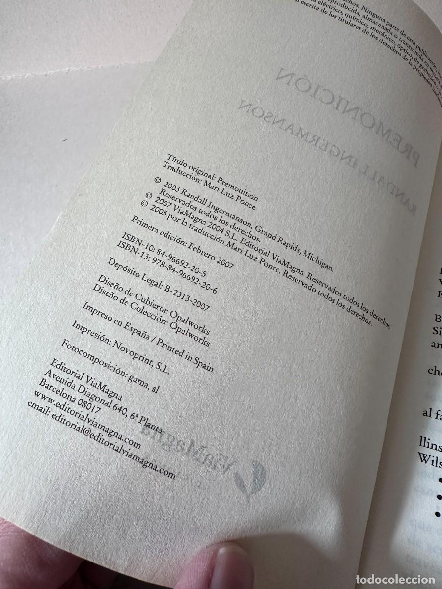 Libros de segunda mano: Premonici&oacute;n (Randall Ingermanson) - Foto 4