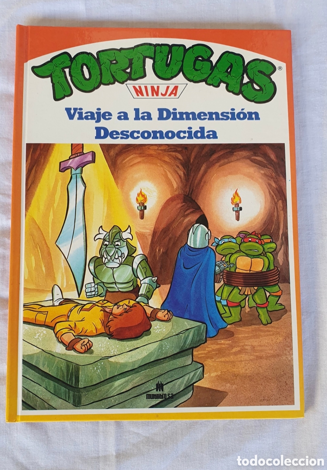Libros de segunda mano: Libro infantil Tortugas Ninja &rdquo;Viaje a la Dimensi&oacute;n Desconocida&rdquo; Multilibro S.A. 1991