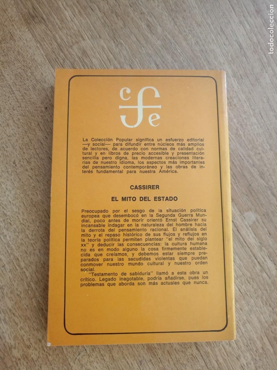 Libros de segunda mano: EL MITO DEL ESTADO. ERNEST CASSIRER. 1974 - Foto 5
