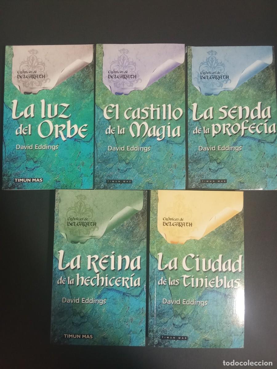Libros de segunda mano: DAVID EDDINGS.- Cr&oacute;nicas de Belgarath. En cinco vol&uacute;menes. Timun Mas (2000). 1.411 gramos. Encuadern