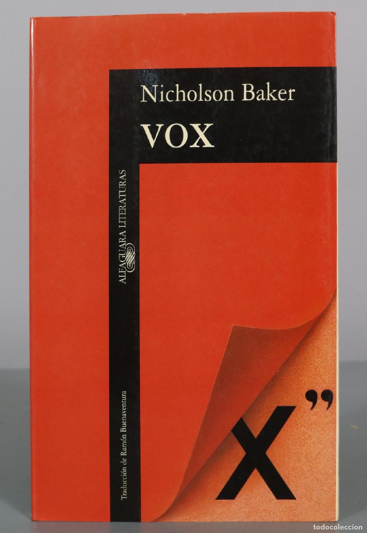 Libros de segunda mano: VOX - Nicholson Baker - Alfaguara